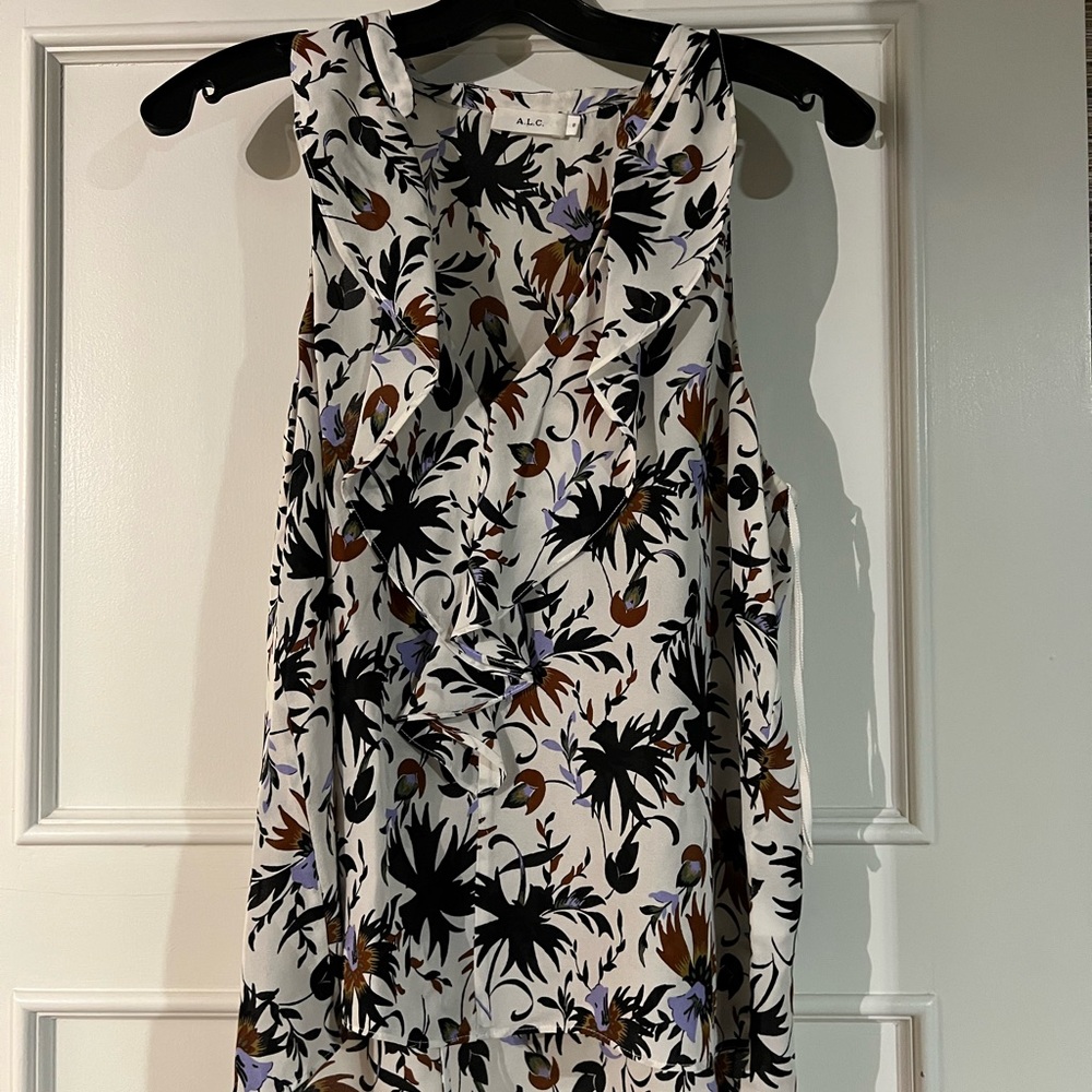 A.L.C. Floral Sleeveless Blouse